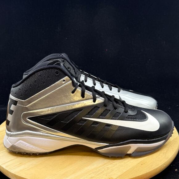 Nike Vapor Pro 3/4 Nubby Football Cleats Black/Silver 527878-010 Men’s Size 13 - Picture 4 of 10